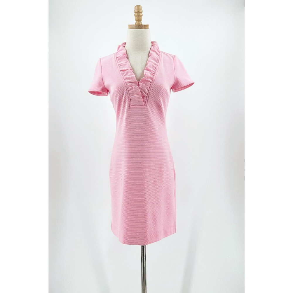 Lilly Pulitzer Pink Ruched Tie Front Mini Dress